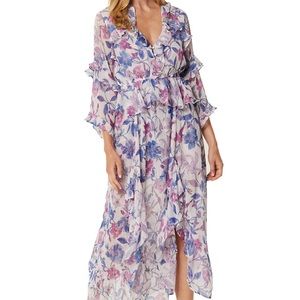 Misa Los Angeles floral ruffle maxi dress